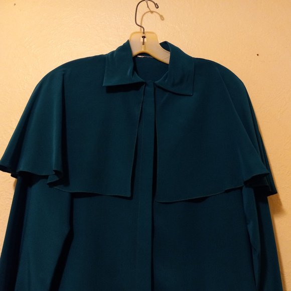 Vintage Silk Cape/Trench Blouse - Picture 3 of 16